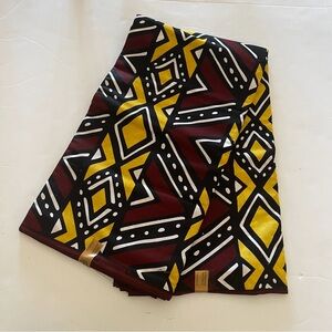 Brown and Yellow Multicolor Tribal Print Colorful Cotton Fabric